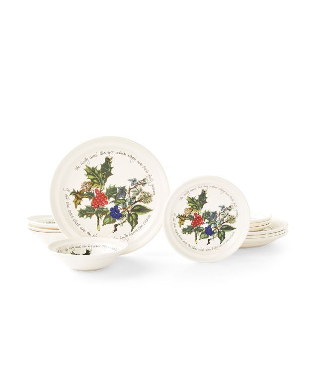 The Holly and the Ivy 12 Piece Dinner Set